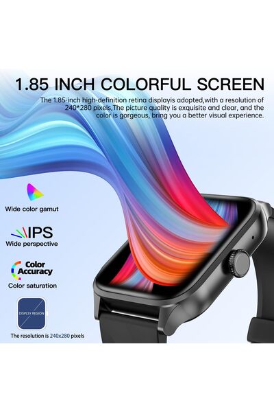 Weofly Active Smartwatch for Men & Women, Fitness & Heart Rate Tracker, IP67 Waterproof – Black