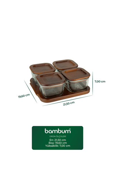 Bambum Nero Enzo 9 Piece Glass Breakfast Set