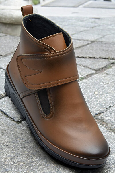 ISPARTALILAR Γυναικείες μπότες ορθοπεδικής σόλας 140 μοντέλου Velcro Black - Μπότες