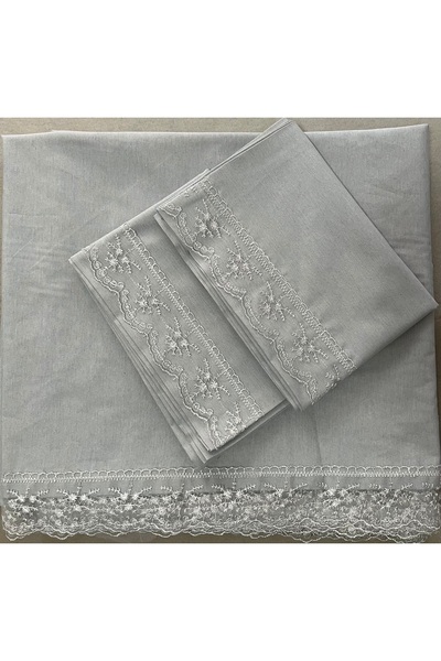 Çeyiz Bahçesi Ivy Gray Double Sheet Set