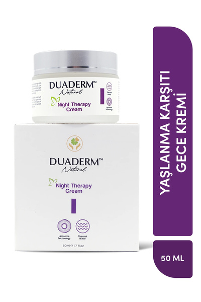 Duaderm Kırışıklık Karşıtı, Onarıcı Night Theraphy Cream (LİPOSOMAL VİT C & VİT A PETİNYL PALMİTATE) 50ml