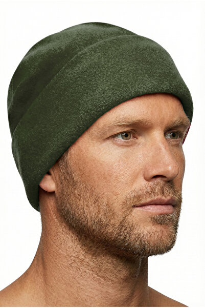 Cottonland Unisex Beanie Thick Polar Fleece Beret Khaki Green