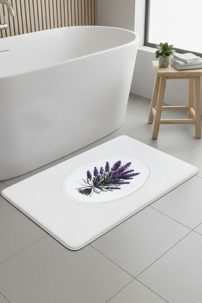 Chilai Home Lavmore Single Embroidered Plush Bath Mat 60X100Cm