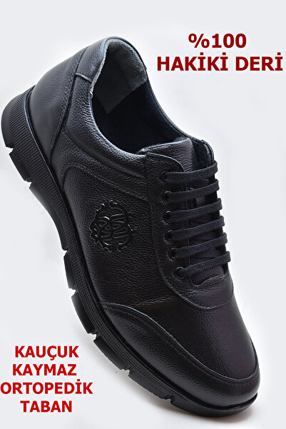ISPARTALILAR TAB405 Tam Ortopedik Kauçuk Kaymaz Taban Hakiki Deri Kışlık Erkek Ayakkabı