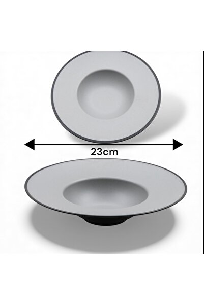 cc bin shihon Pasta serving dish/break-resistant pasta plate, set of 2, 23 cm