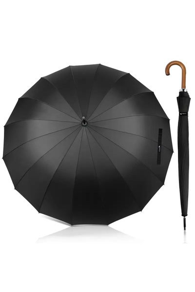 Rubenis Rb-056m 24 Telli - Siyah Baston 24 Telli Otomatik Şemsiye