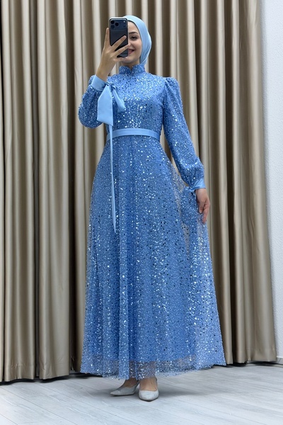 Matik Abiyem Mother and Daughter Beaded Sequin Dress