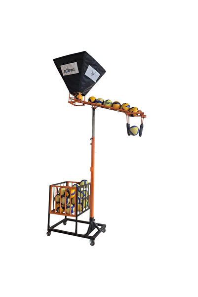 CEYSPORT Profesyonel Voleybol Smaç Makinesi – Yüksekliği Ayarlanabilir, Tekerlekli ve Top Hazneli