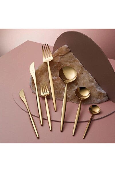 Jumbo 9000 Titanyum Gold 12 Kişilik 84 Parça Çatal Kaşık Bıçak Takımı