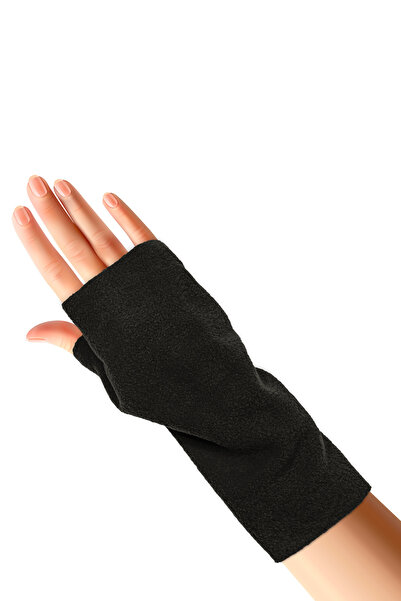 Cottonland Unisex WRISTIE Fingerless Fleece Gloves DARK GRAY