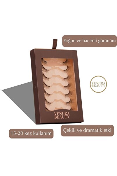 Venura Beauty FADE 7'li Kirpik Seti Hafif, İnce Bantlı, Günlük Kullanıma Uygu...