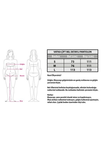 VATKA STUDİO VATKA Çift Bel Detaylı Pantolon