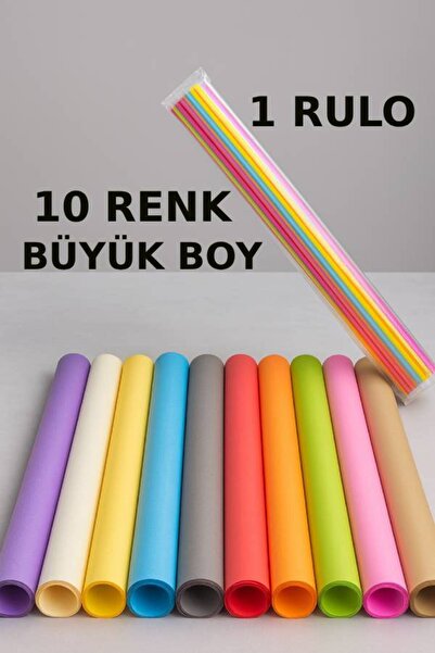 nistabolje Renkli 50x70 Cm Fon Kartonu 10 Renk (1 RULO) Büyük Boy