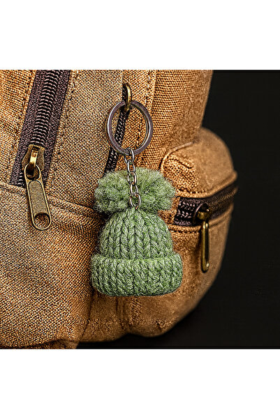 GROVİNG HAİR سلسلة مفاتيح مصنوعة يدويًا على شكل قبعة – ملمس ناعم، هدية ديكوري...