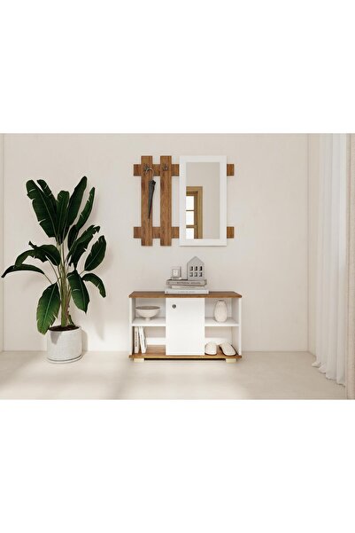 Masif Market Edessa Ayakkabı/Antre Hol Dolabı Amalfi-Beyaz Renk