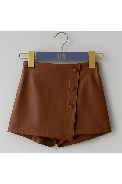 Hilal Akıncı Kids Σορτς φούστα από συνθετικό δέρμα