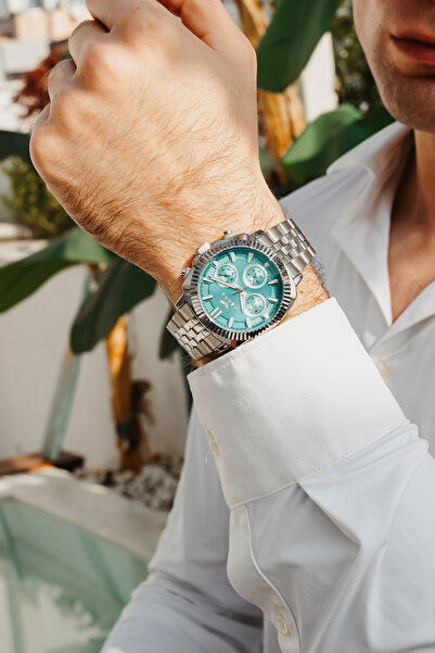 FERRO Silver Steel Cord Men's Wristwatch Fm11627Awt-A15 Functions Active 3 Atm Water Resistant