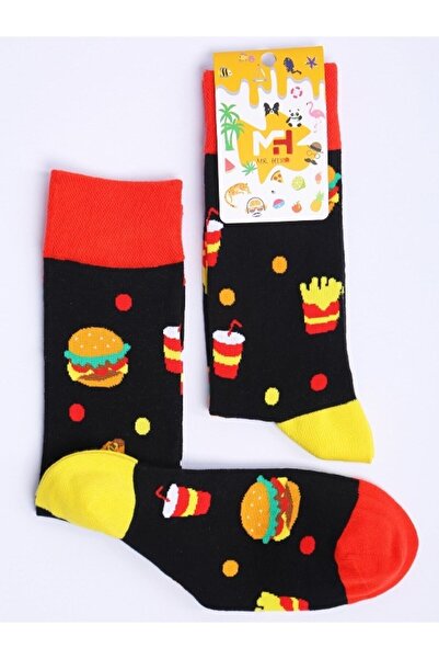 MRHERO 1004 Multicolored Unisex Single Pack Fast Food Themed Socket Socks