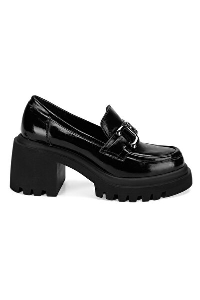 Desa Дамски черни кожени ежедневни обувки на висок ток