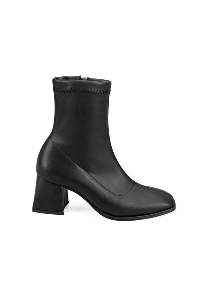 Desa Dikra Μαύρες γυναικείες μπότες με τακούνι