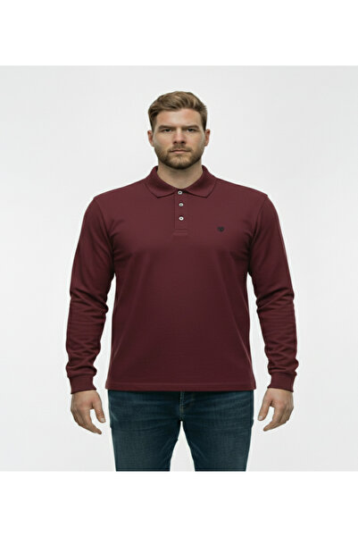montecarlo Large Size Polo Collar Washed Lycra Sweatshirt