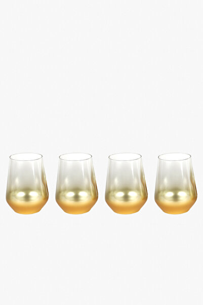 Rakle Glow Set of 4 Gold Water Glasses - 425 Cc