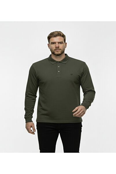 montecarlo Φούτερ Polo Neck Washed Lycra μεγάλου μεγέθους