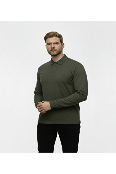 montecarlo Φούτερ Polo Neck Washed Lycra μεγάλου μεγέθους