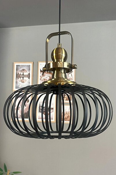 Bamyum Este Siyah Sarkıt Avize Eskitme Başlık İç Mekan Aydınlatma Dekoratif Mutfak Cafe Ofis