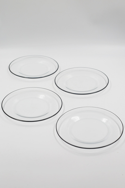Rakle Pure Black 4-Piece Cake Plate Set 19 cm