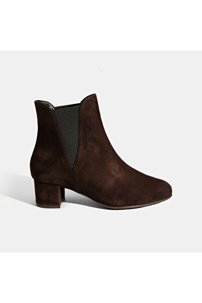 Desa Women's Brown Desacomfort Elastic Suede Chelsea Boots