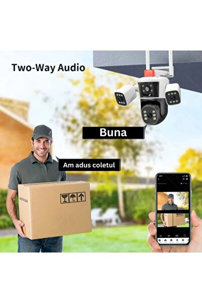 OEM Cameră triplă albă cu Wi-Fi