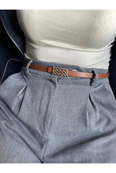 LİA KEMER Curea cu cataramă aurie pentru femei cu model Mate Curea pentru hai...