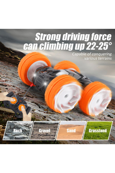 Stuniko Mașină telecomandă pentru cascadorii cu lumini, rotație 360°, 3+ ani