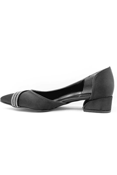 Alens Black Satin 41 42 Large Size Women's Shoes