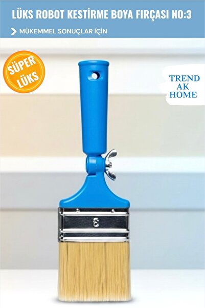 OSKAR FIRÇA 3-Piece Luxury Painting Set - 15 cm Roller - No: 3 Robot Brushes - Large Size Paint Tray