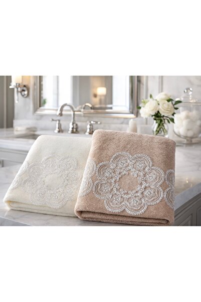 Çeyiz Bahçesi Prosop din catifea din 2 piese cu dantela frantuzeasca
