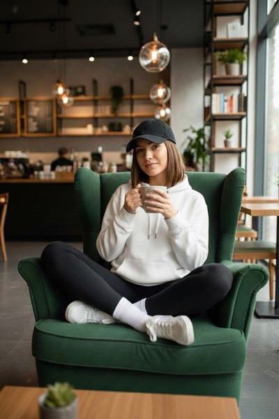 Le'sluette shadow of style Femei supradimensionat bumbac 100% cu imprimeu Swea tricou Manifest 777 Alb