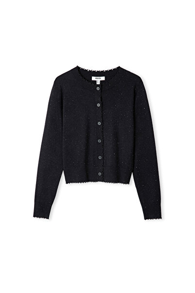 İpekyol Raw Edge Cardigan with Hotfix Print