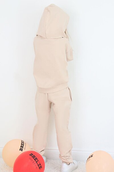 Breeze Σετ φόρμας με ζιβάγκο για κορίτσια με μπεζ πόρτα για ηλικίες 8-14