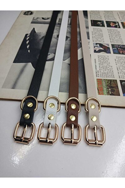 ARLIVA Kadın Basic 4'lü 1,5cm Set kadın pantolon kemeri, elbise kemeri, ceket...