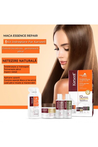Karseell Karseell Hair Straightening Kit with Maca, Professional Effect 12 Weeks