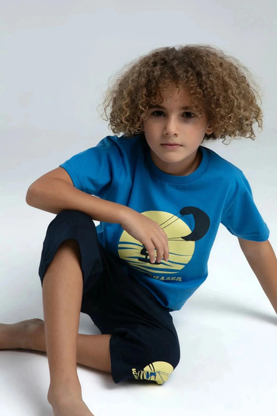 Rolypoly Boy's Blue Capri Set