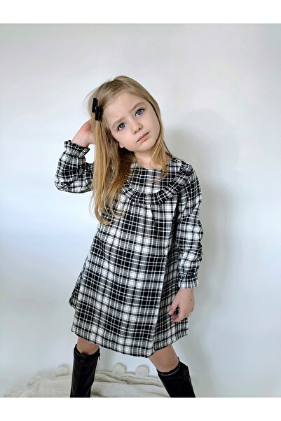 Aslı Türkoğlu Dívčí ležérní šaty s dlouhým rukávem