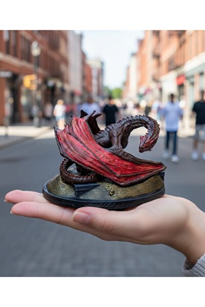 eselya Eselya3D Hobbit Smaug Heykeli, Yüzüklerin Efendisi Smaug Figür, Figür ...