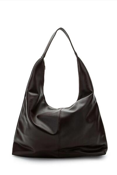 Mckanzie Geantă de umăr cu fermoar de dimensiuni mari, cu cusătură în mijlocul mânerului oval