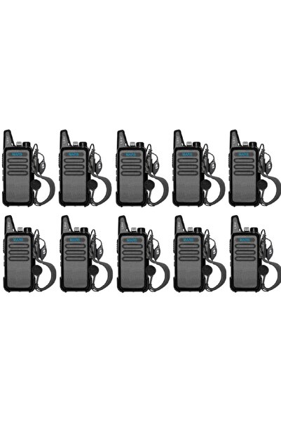 Mars 10'lu Type-c Şarjlı Pmr 446 TÜRKÇE KONUŞAN El Telsizi Kulaklık Hediyeli Set