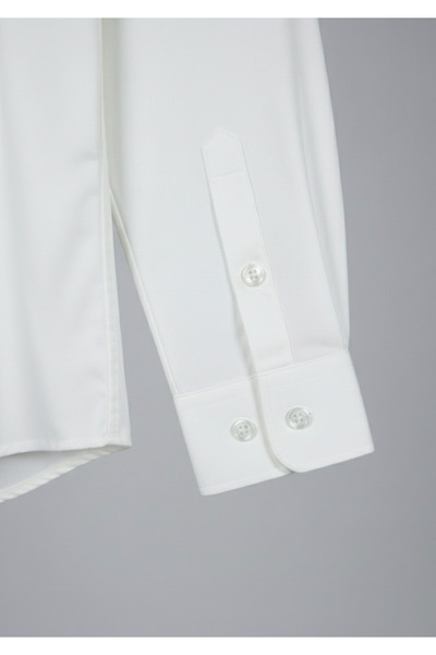 YusGos Long Sleeve Cotton Easy Iron Oxford Regular Fit High Quality Premium Men's Shirt White L