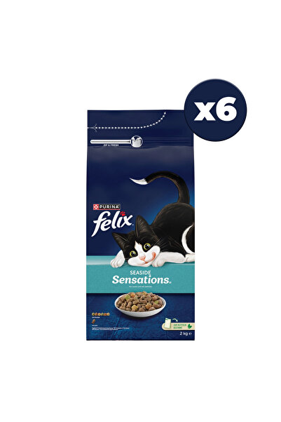 FELIX Seaside Sensations Somonlu ve Sebzeli Yetişkin Kuru Kedi Maması 2 Kg x ...