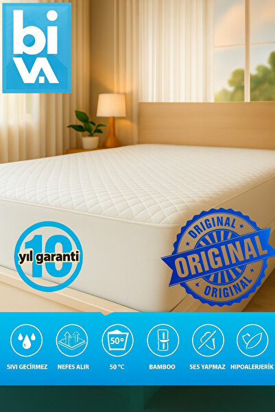 BİVA Soft Quilted Bamboo Cotton Luxury Mattress Protector Liquid Proof Mattress Cover